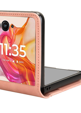 For Motorola Razr+ 2025 / Razr+ 2024 / Razr 60 Pro 5G / Razr 50 Ultra 5G Case Card Slot Leather+PC Phone Cover Separable Design