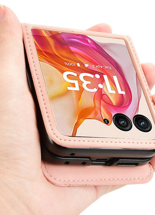 For Motorola Razr+ 2025 / Razr+ 2024 / Razr 60 Pro 5G / Razr 50 Ultra 5G Case Card Slot Leather+PC Phone Cover Separable Design