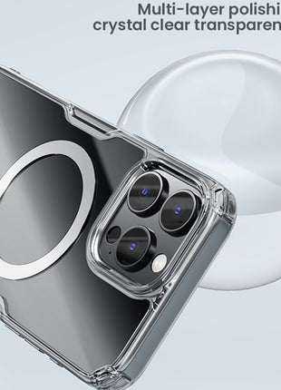 NILLKIN Pro Series for iPhone 16 Pro Case Compatible with MagSafe TPU+PC Ultra Clear Phone Case