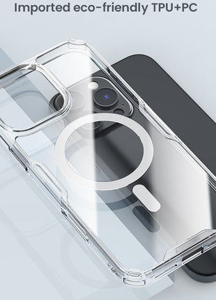 NILLKIN Pro Series for iPhone 16 Pro Case Compatible with MagSafe TPU+PC Ultra Clear Phone Case