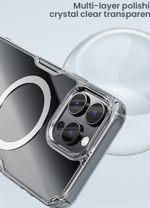 NILLKIN Pro Series for iPhone 16 Pro Max Case Compatible with MagSafe TPU+PC Ultra Clear Phone Case