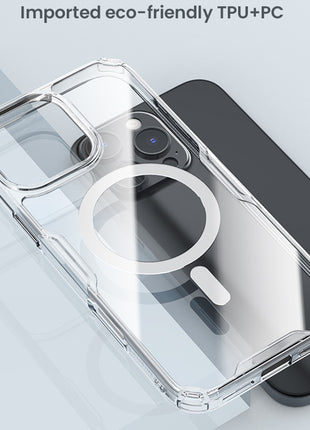 NILLKIN Pro Series for iPhone 16 Pro Max Case Compatible with MagSafe TPU+PC Ultra Clear Phone Case