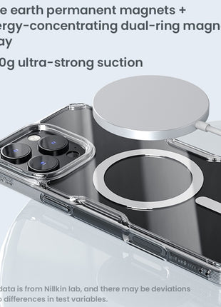 NILLKIN Pro Series for iPhone 16 Pro Max Case Compatible with MagSafe TPU+PC Ultra Clear Phone Case