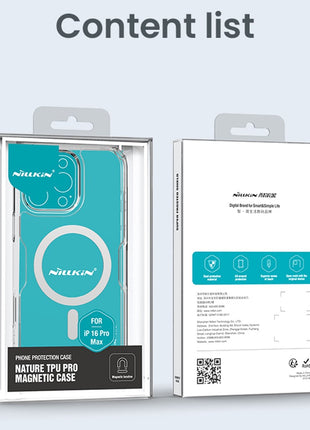 NILLKIN Pro Series for iPhone 16 Pro Max Case Compatible with MagSafe TPU+PC Ultra Clear Phone Case