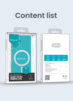 NILLKIN Nature Pro Series for iPhone 16 Case Compatible with MagSafe TPU + PC Ultra Clear Phone Case