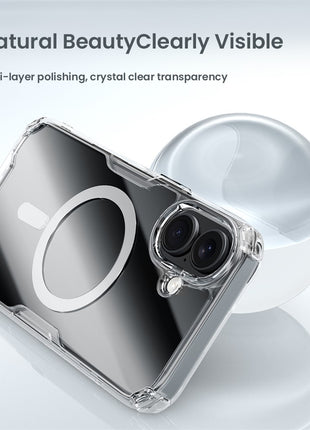 NILLKIN Nature Pro Series for iPhone 16 Case Compatible with MagSafe TPU + PC Ultra Clear Phone Case