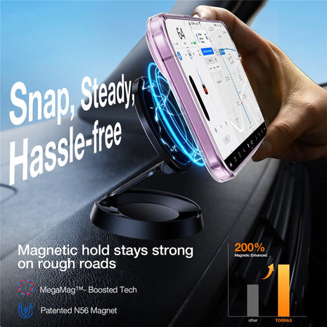 TORRAS For iPhone 16 Case Kickstand TPU+PC Phone Cover Compatible with MagSafe