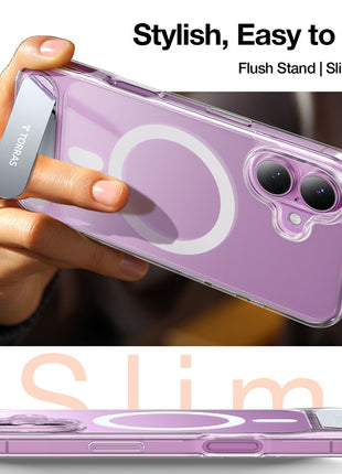 TORRAS For iPhone 16 Case Kickstand TPU+PC Phone Cover Compatible with MagSafe