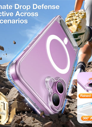 TORRAS For iPhone 16 Case Kickstand TPU+PC Phone Cover Compatible with MagSafe