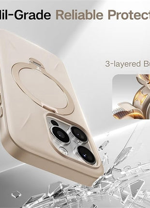 TORRAS Ostand Q Pro Series For iPhone 16 Pro Max Case Kickstand TPU+PC Phone Cover Compatible with Magsafe