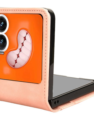 For Infinix Zero Flip 5G X6962 Case Separable Design Card Slot Leather+PC Phone Cover - Black