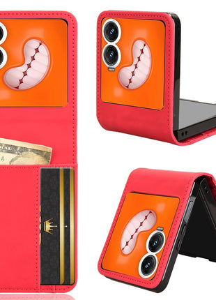 For Infinix Zero Flip 5G X6962 Case Separable Design Card Slot Leather+PC Phone Cover - Black