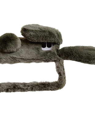 For Google Pixel 9 Pro Fold 5G Case Bunny Ears Winter Plush Hard PC Phone Cover