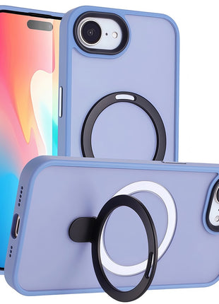For iPhone 16e Case Compatible with MagSafe TPU + Acrylic Matte Phone Back Cover with Kickstand