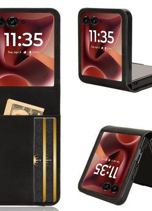 For Motorola Razr 60 Ultra 5G / Razr Ultra 2025 5G Case Separable Design Card Slot Leather + PC Phone Cover