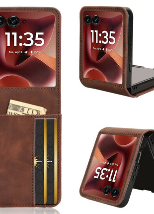 For Motorola Razr 60 Ultra 5G / Razr Ultra 2025 5G Case Separable Design Card Slot Leather + PC Phone Cover
