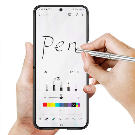 GKK For Samsung Galaxy Z Flip7 5G Case Magnetic Hinge Phone Cover with Front Screen Film and Pen