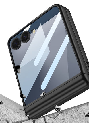 GKK For Samsung Galaxy Z Flip7 5G Case Magnetic Hinge Phone Cover with Front Screen Film and Pen