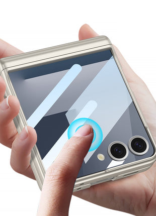 GKK For Samsung Galaxy Z Flip7 5G Case Magnetic Hinge Phone Cover with Front Screen Film and Pen