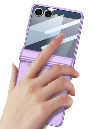 GKK For Samsung Galaxy Z Flip7 5G Case Magnetic Hinge Phone Cover with Front Screen Film and Pen