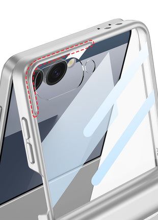 GKK For Samsung Galaxy Z Flip7 5G Case Magnetic Hinge Phone Cover with Front Screen Film and Pen
