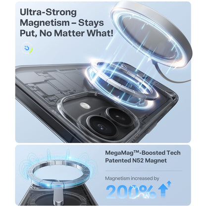 TORRAS For iPhone 17 Case Kickstand TPU + PC Phone Cover Compatible with MagSafe
