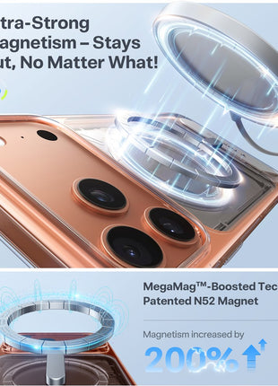 TORRAS For iPhone 17 Pro Case Kickstand TPU + PC Phone Cover Compatible with MagSafe