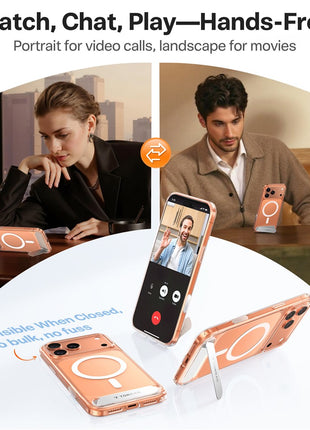 TORRAS For iPhone 17 Pro Case Kickstand TPU + PC Phone Cover Compatible with MagSafe