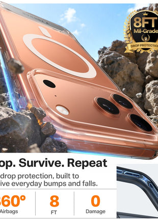 TORRAS For iPhone 17 Pro Max Case Kickstand TPU + PC Phone Cover Compatible with MagSafe