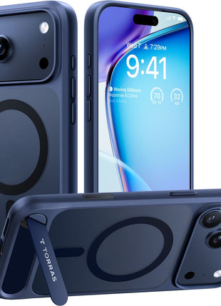 TORRAS For iPhone 17 Pro Max Case Kickstand TPU + PC Phone Cover Compatible with MagSafe