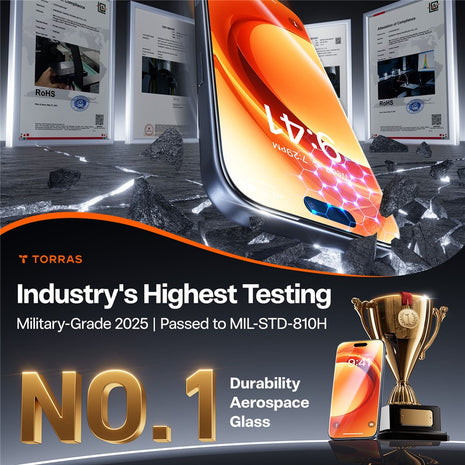 TORRAS Glassgo For iPhone Air Screen Protector Tempered Glass HD Film with Automatic Dust Removal Tool