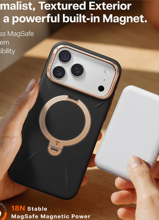 TORRAS Ostand Q3 VegSkin Series For iPhone 17 Pro Max Case Compatible with MagSafe Kickstand Phone Cover