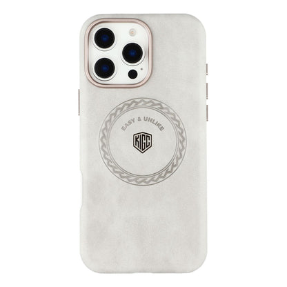 KIGC For iPhone 16 Pro Max Case Compatible with MagSafe PU Leather TPU Phone Back Cover