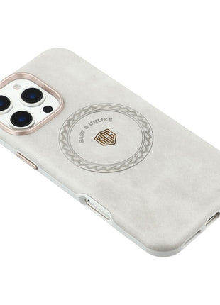 KIGC For iPhone 16 Pro Max Case Compatible with MagSafe PU Leather TPU Phone Back Cover