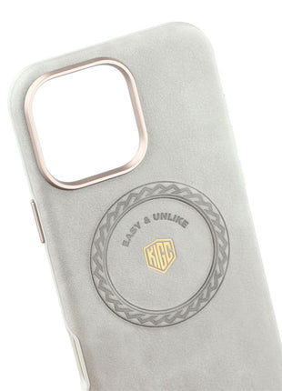 KIGC For iPhone 16 Pro Case Compatible with MagSafe PU Leather TPU Phone Back Cover