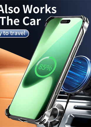 Auspicious Cloud Series For iPhone 17 Pro Hollow Case Aluminum Alloy Kickstand Magnetic Phone Cover