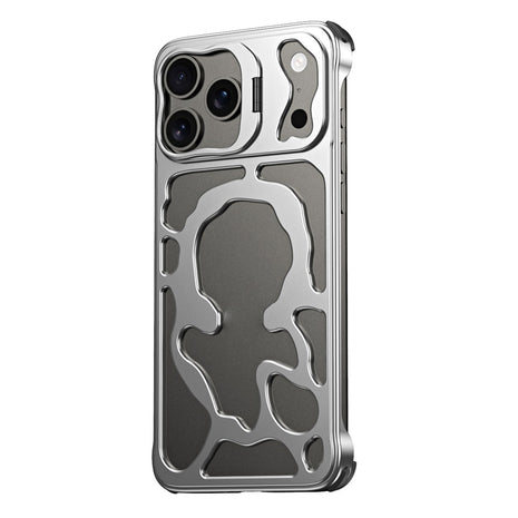 Auspicious Cloud Series For iPhone 17 Pro Max Hollow Case Aluminum Alloy Kickstand Magnetic Phone Cover