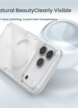 NILLKIN Nature Pro Series for iPhone 17 Pro Max Case Compatible with MagSafe TPU + PC Ultra Clear Phone Case