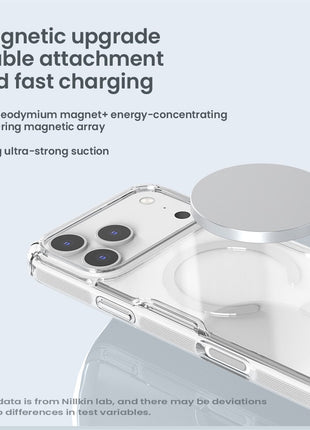 NILLKIN Nature Pro Series for iPhone 17 Pro Max Case Compatible with MagSafe TPU + PC Ultra Clear Phone Case
