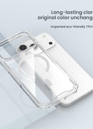NILLKIN Nature Pro Series for iPhone 17 Pro Case Compatible with MagSafe TPU + PC Ultra Clear Phone Case