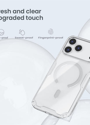 NILLKIN Nature Pro Series for iPhone 17 Pro Case Compatible with MagSafe TPU + PC Ultra Clear Phone Case