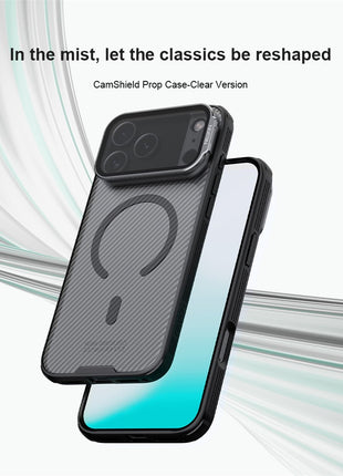NILLKIN CamShield Prop Magnetic Series For iPhone 17 Pro Max Case TPU PC Phone Cover with Clear Camera Lid