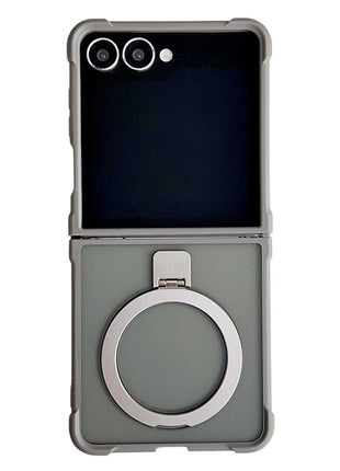 For Samsung Galaxy Z Flip7 5G Magnetic Case Kickstand Shockproof Matte PC + TPU Phone Cove