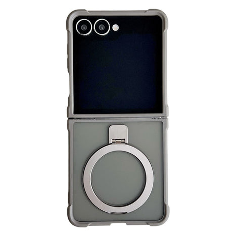 For Samsung Galaxy Z Flip7 5G Magnetic Case Kickstand Shockproof Matte PC + TPU Phone Cove