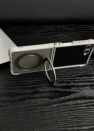 For Samsung Galaxy Z Flip7 5G Magnetic Case Kickstand Shockproof Matte PC + TPU Phone Cove