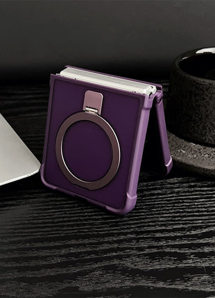 For Samsung Galaxy Z Flip7 5G Magnetic Case Kickstand Shockproof Matte PC + TPU Phone Cove