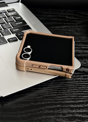 For Samsung Galaxy Z Flip7 5G Magnetic Case Kickstand Shockproof Matte PC + TPU Phone Cove