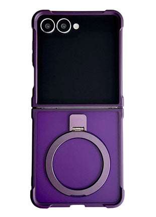 For Samsung Galaxy Z Flip7 5G Magnetic Case Kickstand Shockproof Matte PC + TPU Phone Cove
