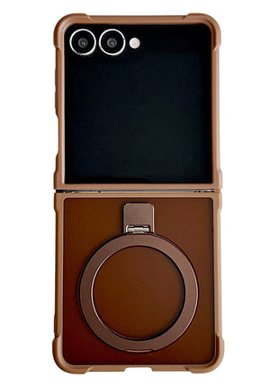 For Samsung Galaxy Z Flip7 5G Magnetic Case Kickstand Shockproof Matte PC + TPU Phone Cove