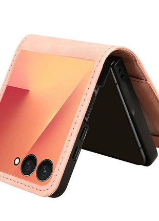 For Samsung Galaxy Z Flip7 5G Case Separable Design Card Slot Leather + PC Phone Cover